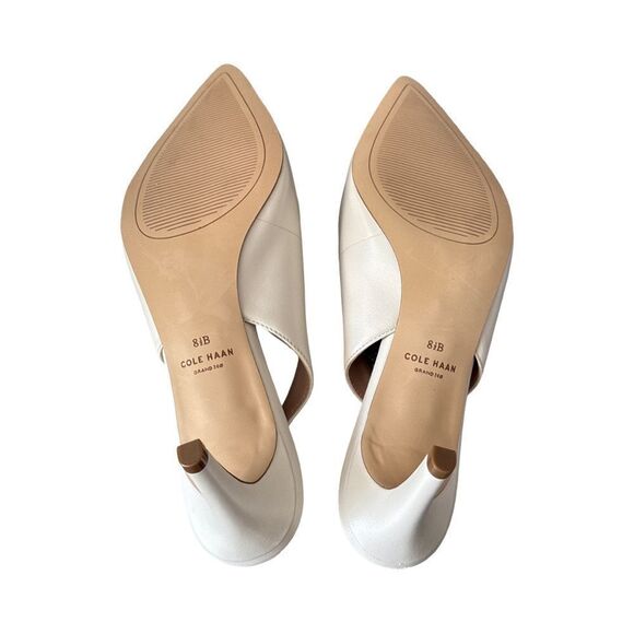 COLE HAAN VANDAM LEATHER SLING-BACK PUMP IVORY - Picture 6 of 11